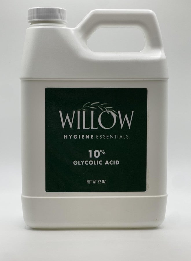 Willow Glycolic Acid 10%,Pure Glycolic Acid Liquid, Glycolic Acid for Makeup, Serum, Toner & Lotion, Industrial Cosmetic Application, Skin & Hair Care Product, Glycolic Acid Bulk, Manufactured in USA, 32 oz - Image 1